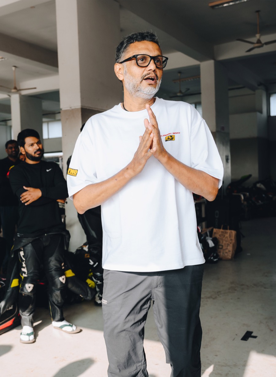 Anand Dharmaraj at a track school session